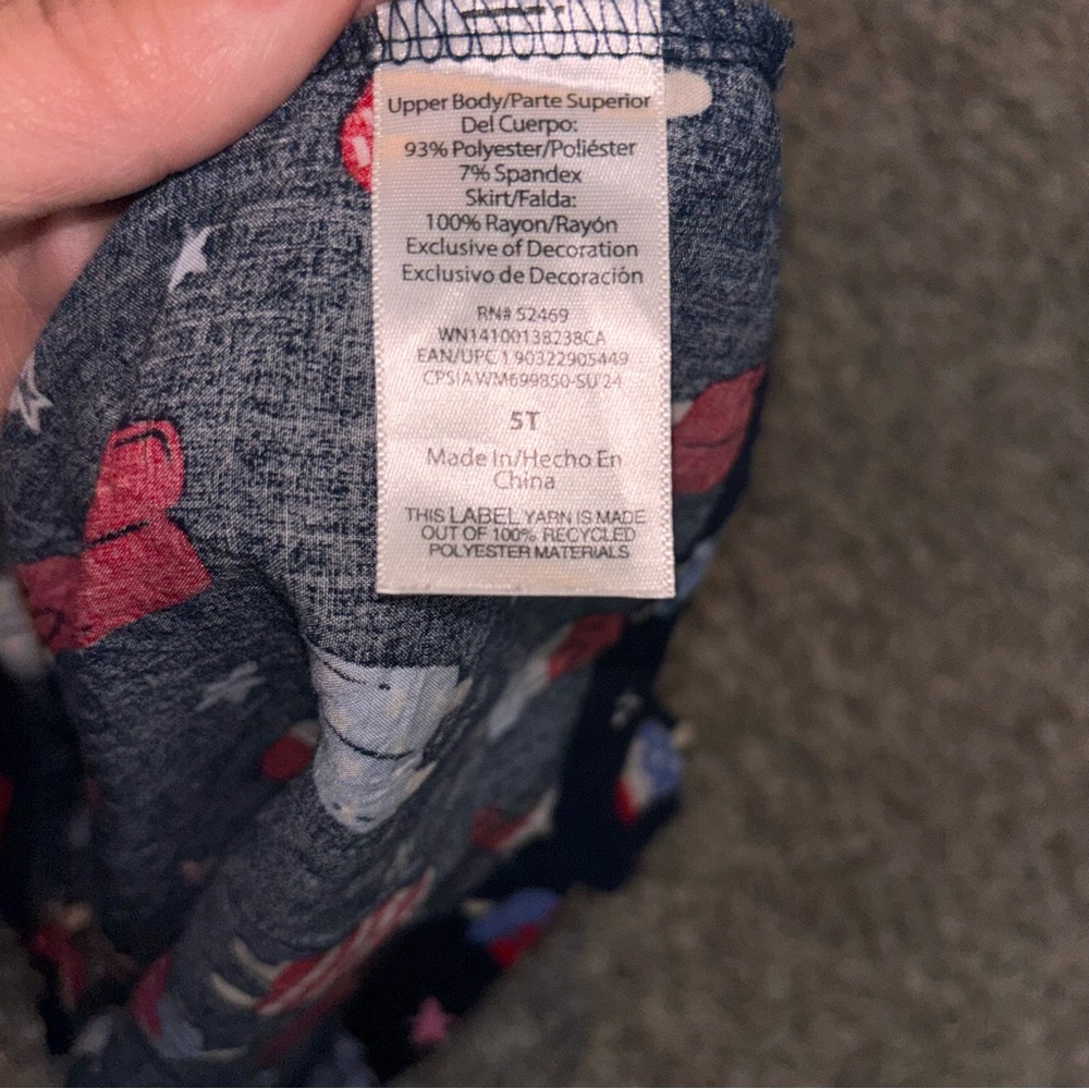 wonder nation Navy Sleeveless Popsicle Print Dress with Red & White Accents - Picture 3 of 4